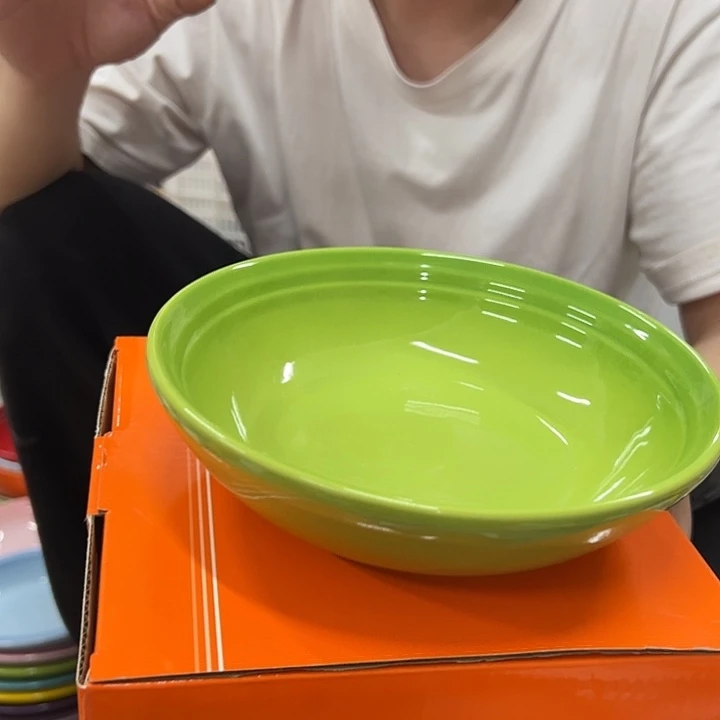 陶瓷果绿色燕麦碗