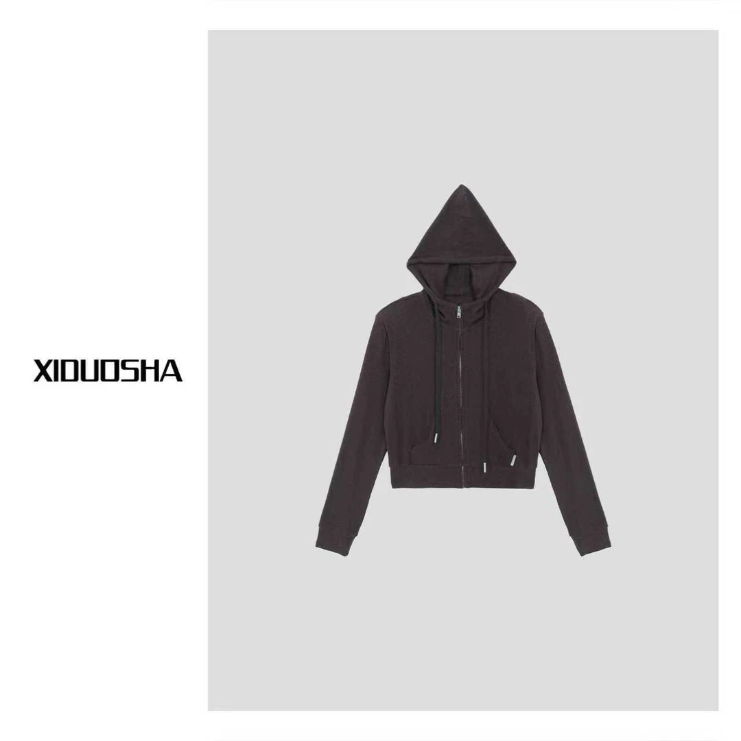 XIDUOSHA/喜朵莎设计款连帽针织卫衣开衫 XDS1606