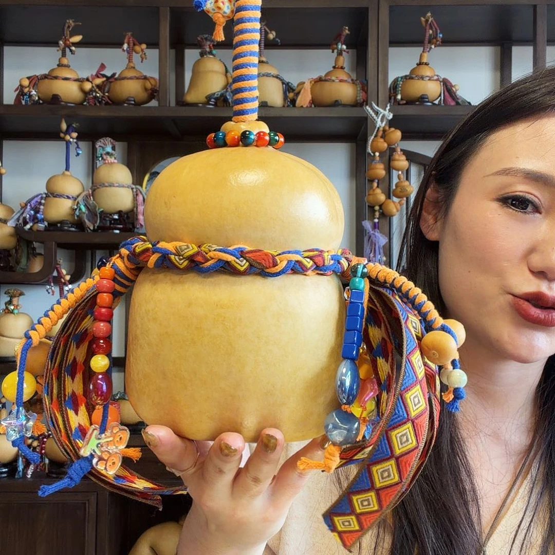 *****花叶布袋葫芦摆件