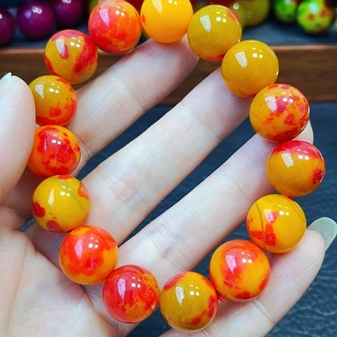 手饰玛瑙未镶嵌红花血龙蛋14