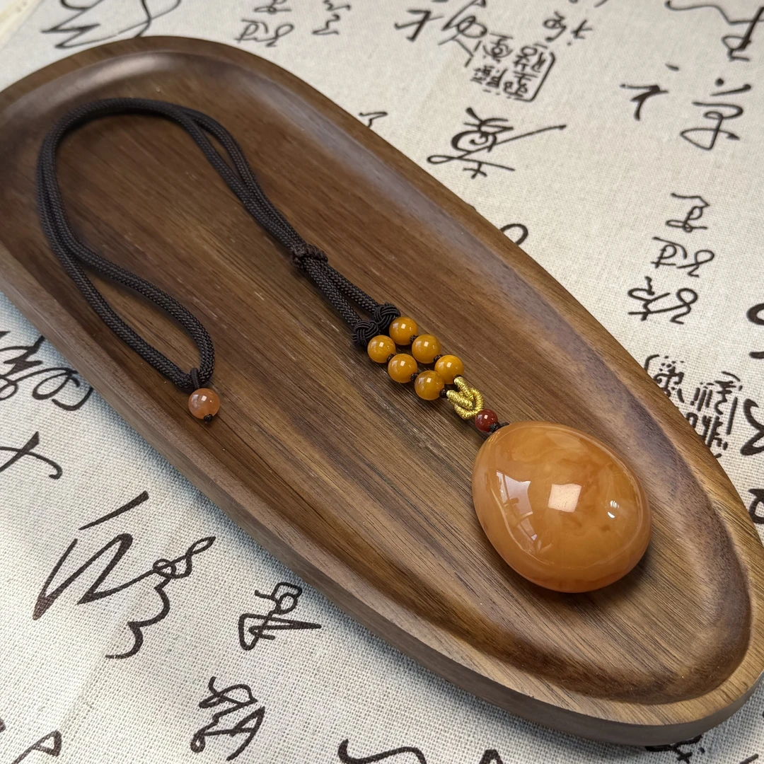 【Y】11号蜜蜡花蜡水滴吊坠