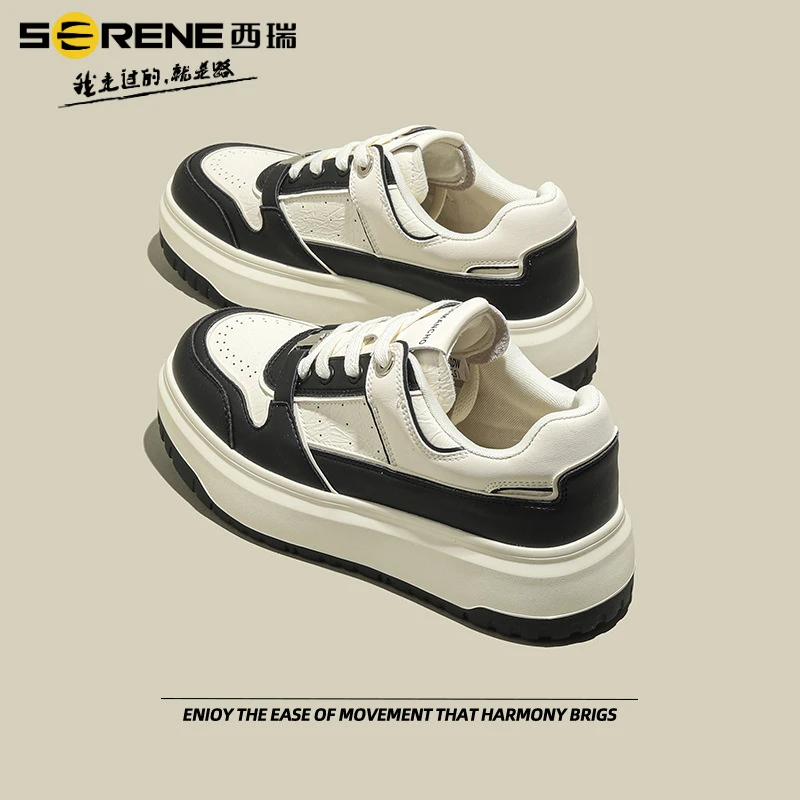 西瑞女鞋小白鞋板鞋百搭小众厚底运动鞋复古韩版女秋冬新款经