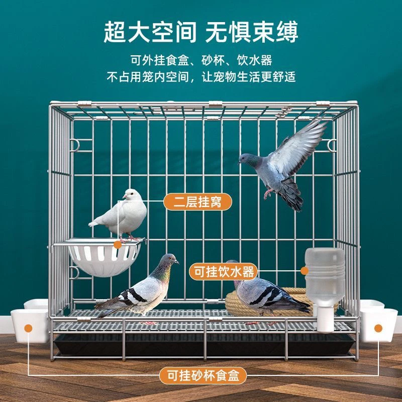 鸽子笼家用养殖笼双层大号带蛋窝鸽笼带隔断配对笼鸽子用品