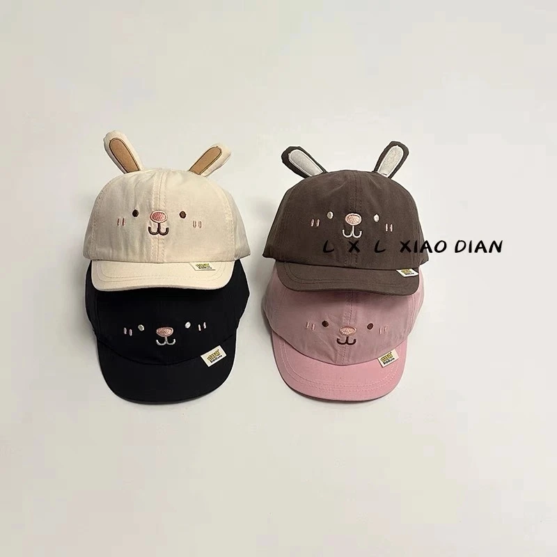 儿童帽子春秋季薄款遮阳鸭舌帽男女宝宝可爱超萌防晒出游棒球帽夏