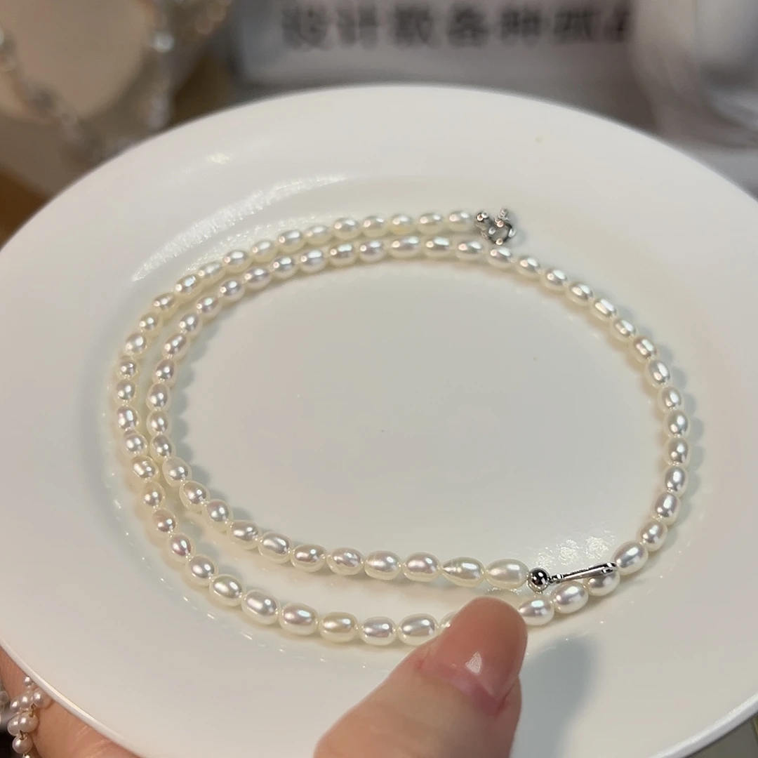 银S925镶嵌天然淡水珍珠设计款淡水珍珠
