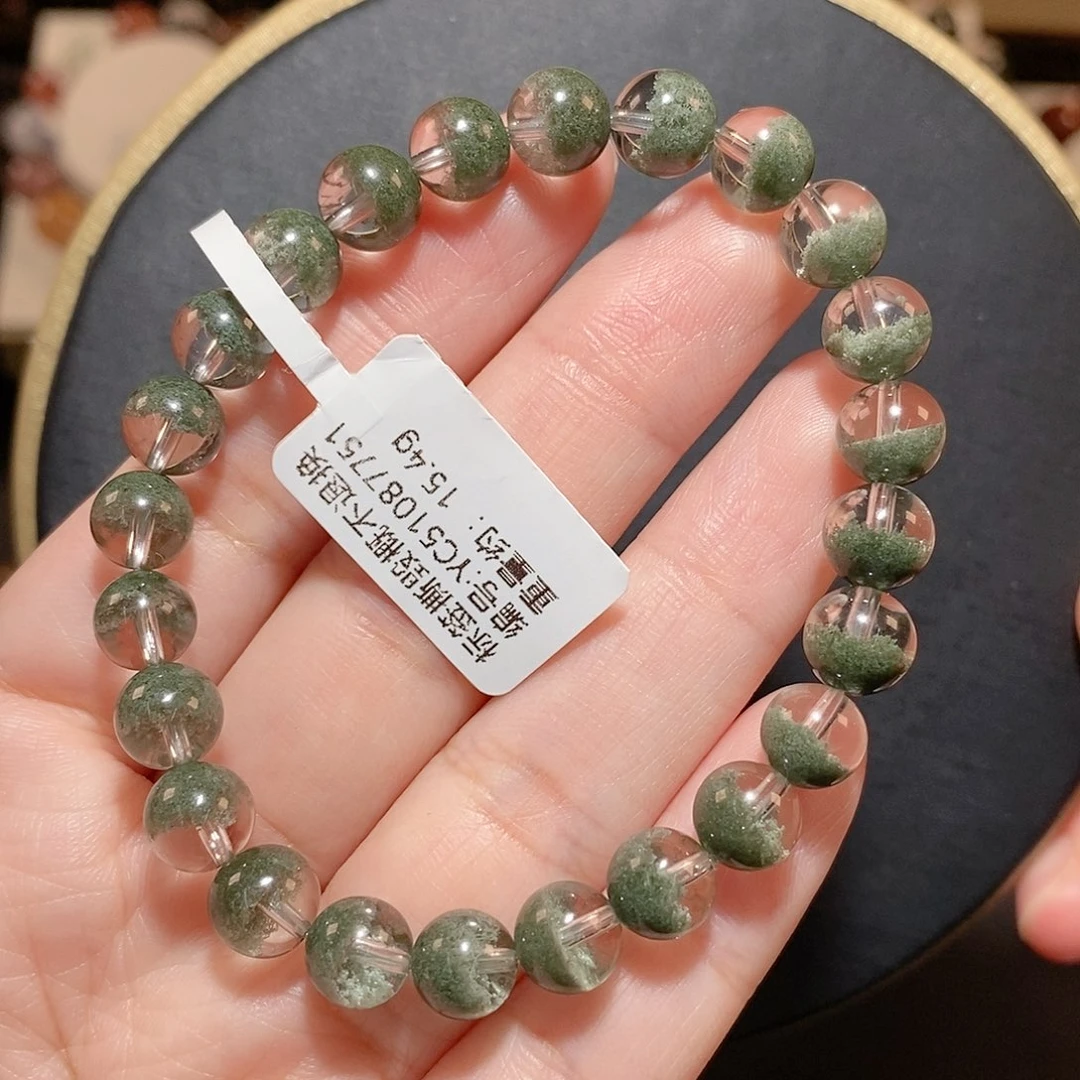 水晶手链未镶嵌F绿幽灵7.8