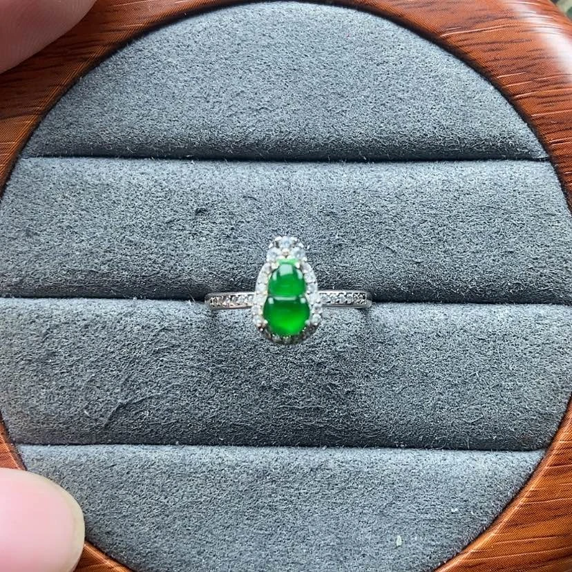 【闪购商品】翡翠戒指银S925镶嵌兮兮