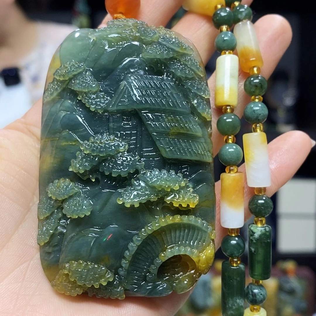 未镶嵌岫玉挂件吊坠