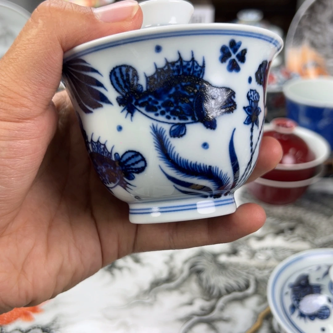 六***戒景德镇手工手绘陶瓷
