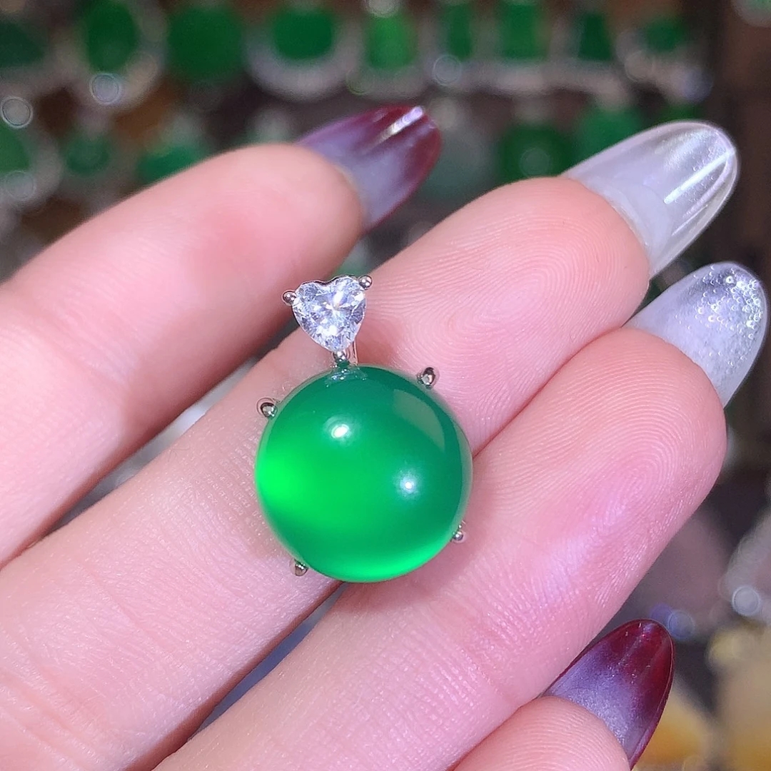 玛瑙/玉髓银S925镶嵌颈饰