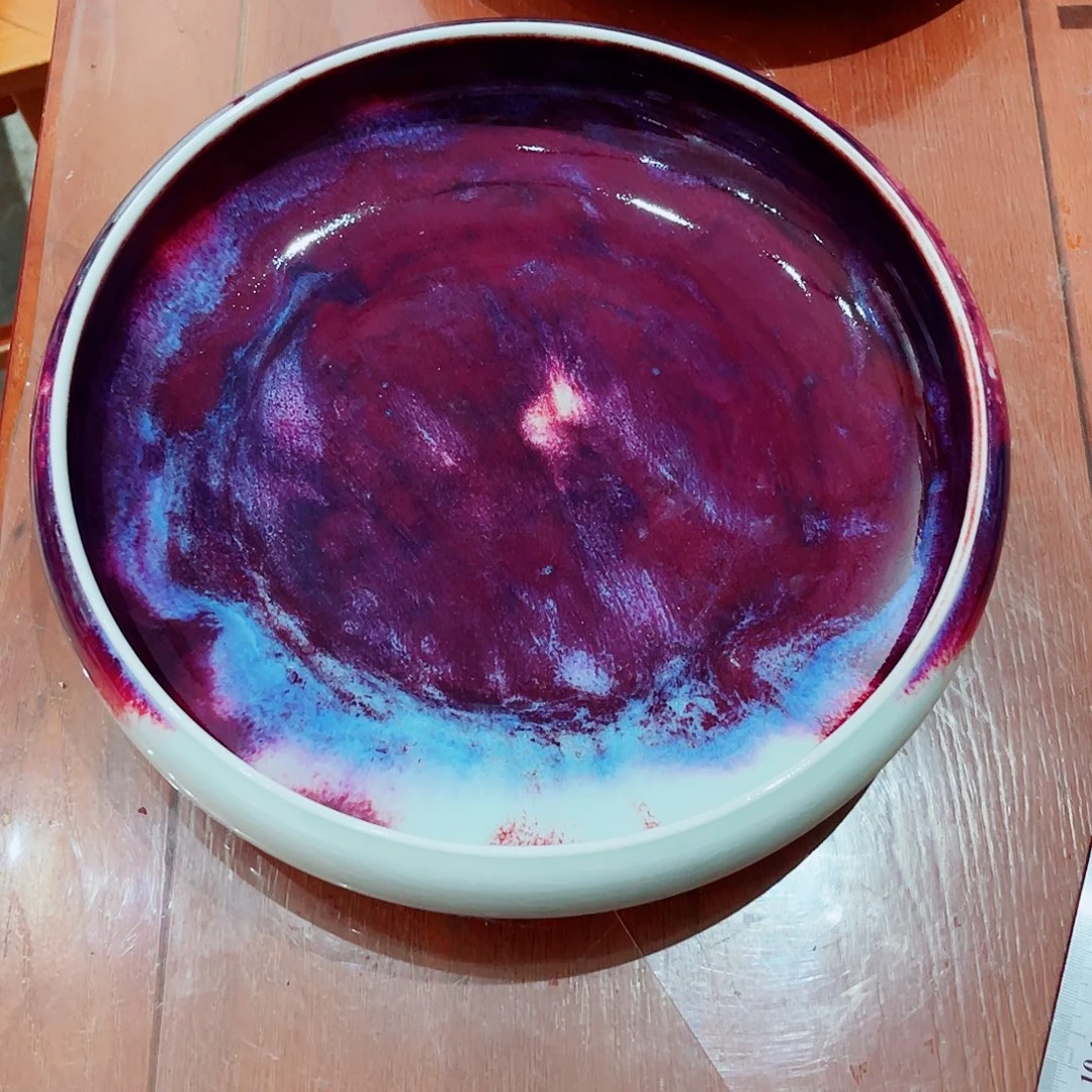 不***鹰微瑕钧瓷主人杯摆件工艺品