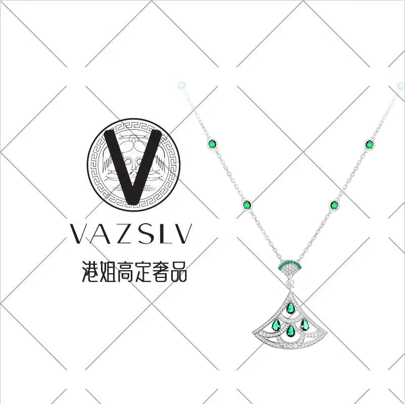 【VAZSLVTY/CAMIERY -K】 水滴扇形裙子项链经典百搭