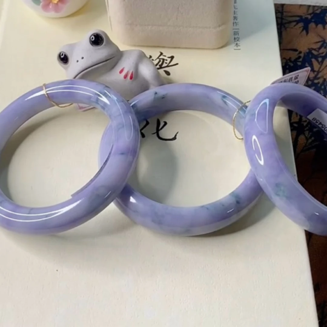 花花手镯专拍链接时尚紫色冰透