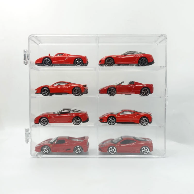 风火轮1：64车模跑车收藏防尘组装拼接模型展示挂板收纳合集