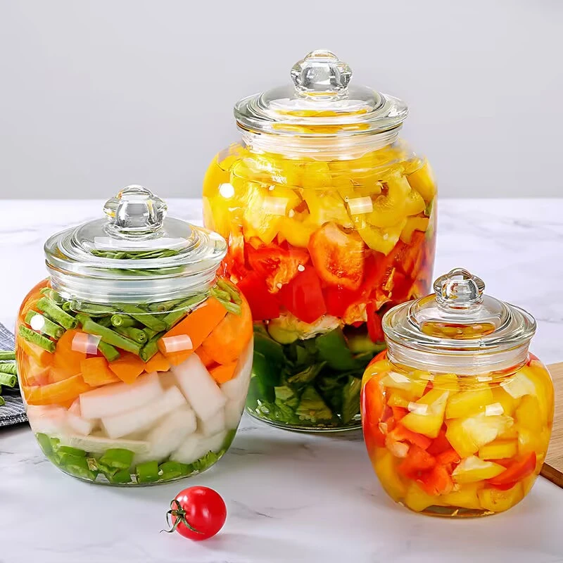 【新人福利】1只中号高颜值家用厨房玻璃坛泡菜坛腌制咸菜糖蒜储物