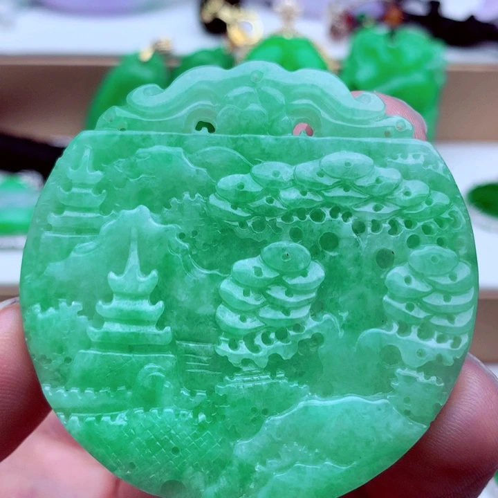 翡翠未镶嵌吊坠(不含链)