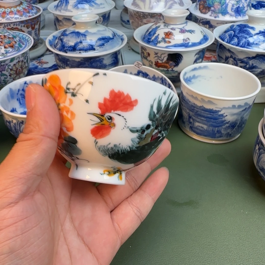 纯手工纯手绘茶具石头293