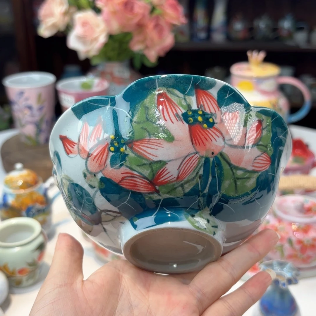 景德镇手绘高温釉下彩陶瓷茶具