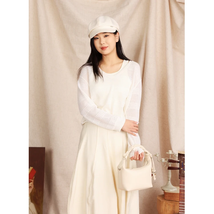 西町村屋休闲简约假两件卫衣春季新款文艺百搭长袖小衫XHAA10165