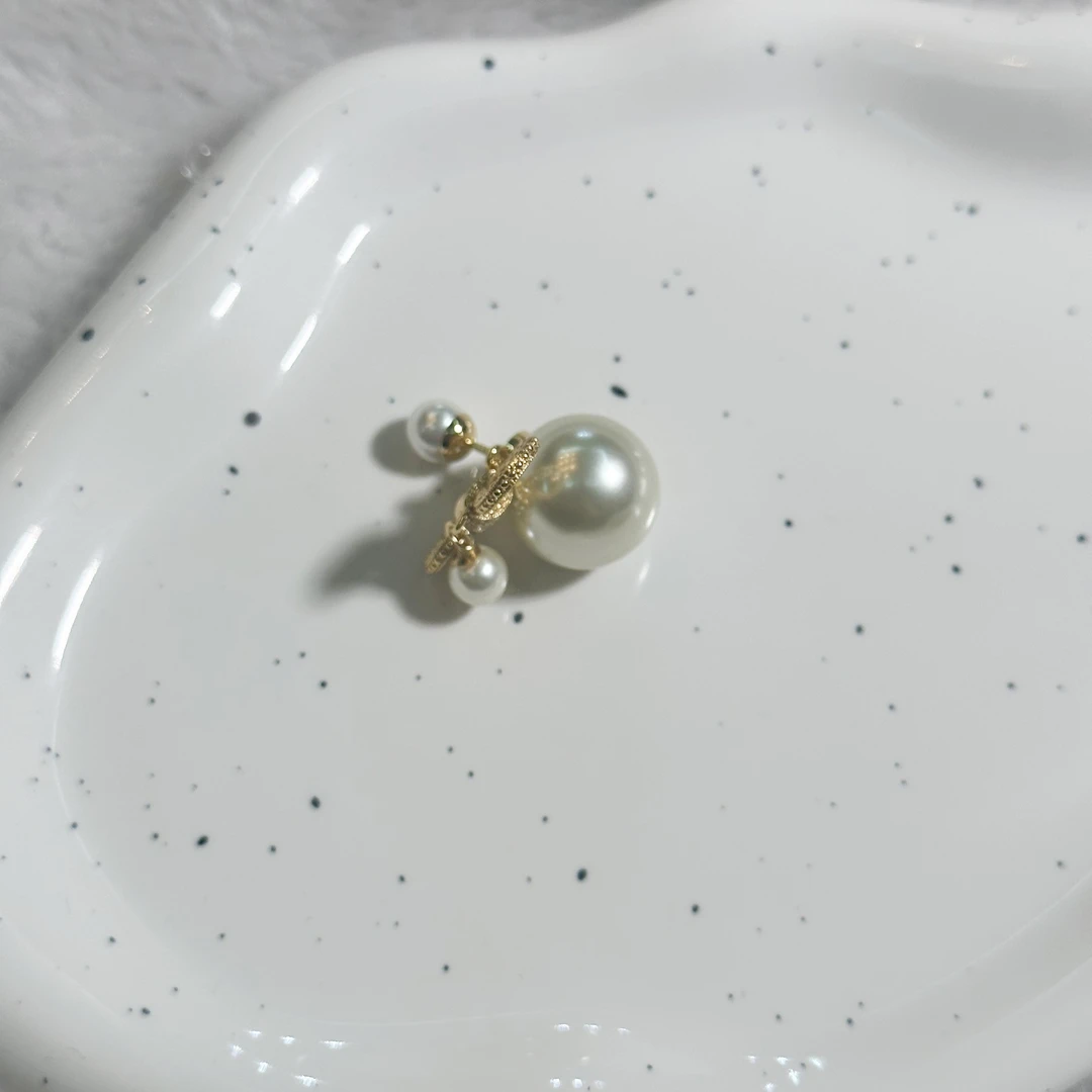 铜合金仿珍珠耳饰 耳钉5373百搭复古