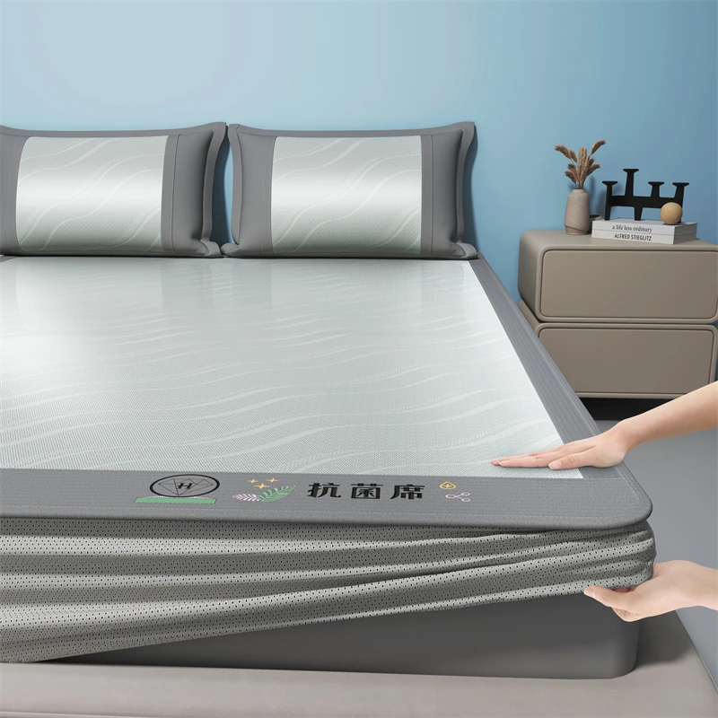 2025新款亲肤抗菌冰丝席机洗水洗凉感冰丝凉席空调柔软