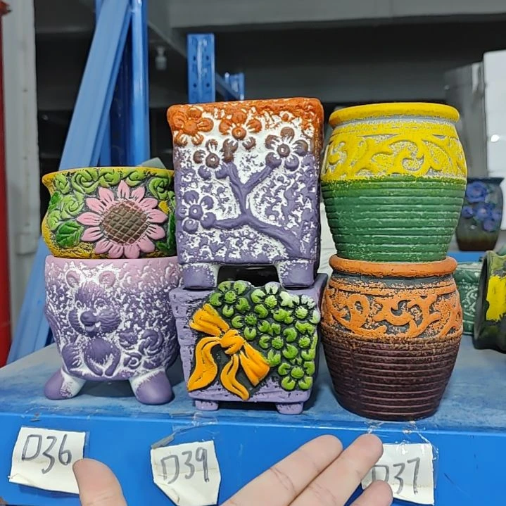 红陶吸水透气的白陶花盆凑满12发货