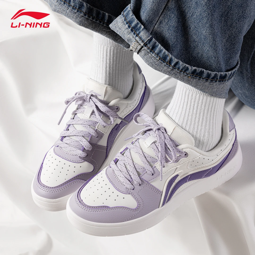 李宁元宝板鞋女鞋2025夏季新款小众百搭ins学生潮流舒适休闲女鞋