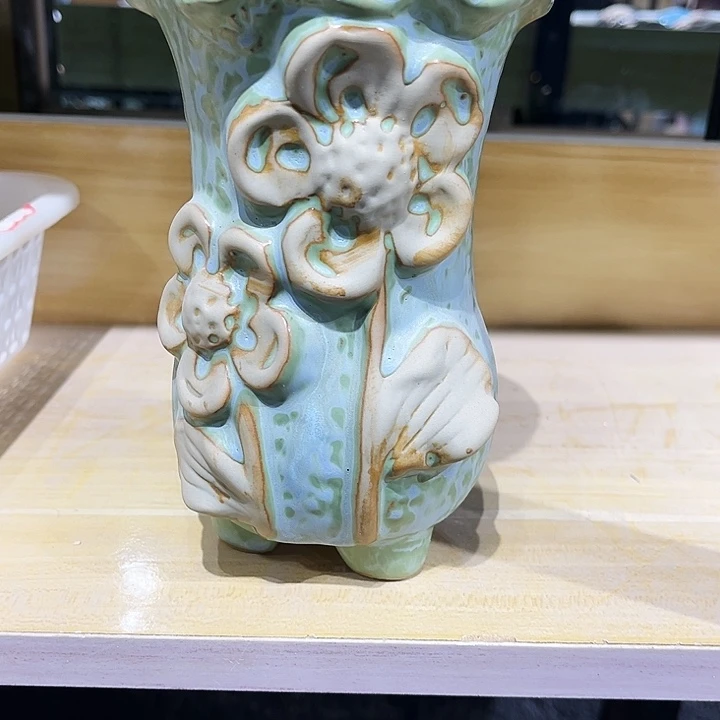 瓷片花盆多肉植物艺术品