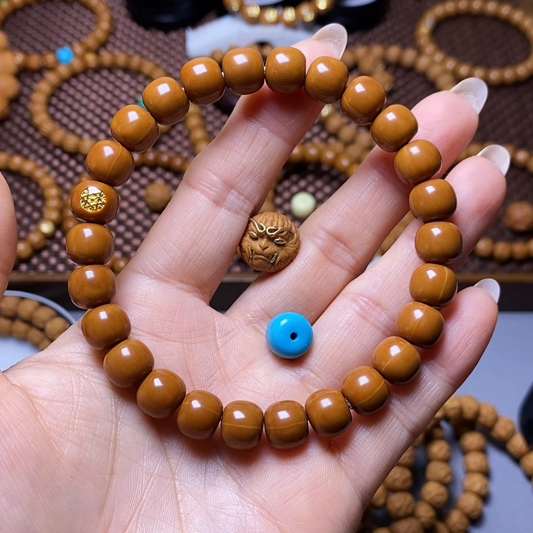 刚***猴头核桃手串金标配饰老型全品