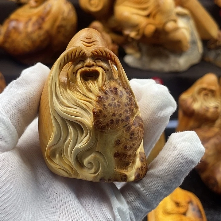 柏木（崖柏）寿星手把件