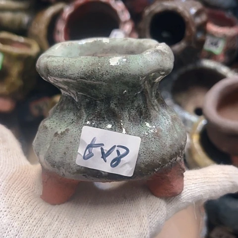 红陶粗陶花盆手工