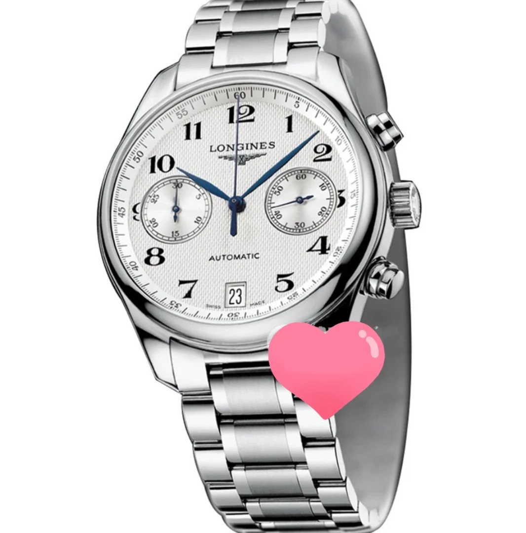 99新 Longines/浪琴 /名匠669白盘双眼计时/表径38.5/自动机械