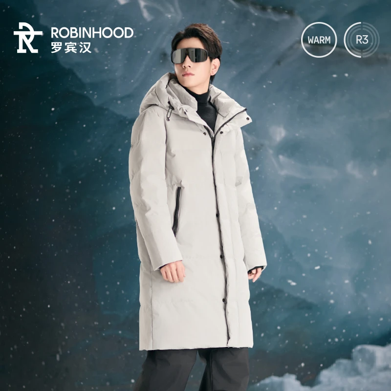 罗宾汉雪瑶中长情侣款羽绒服- R048Y71551