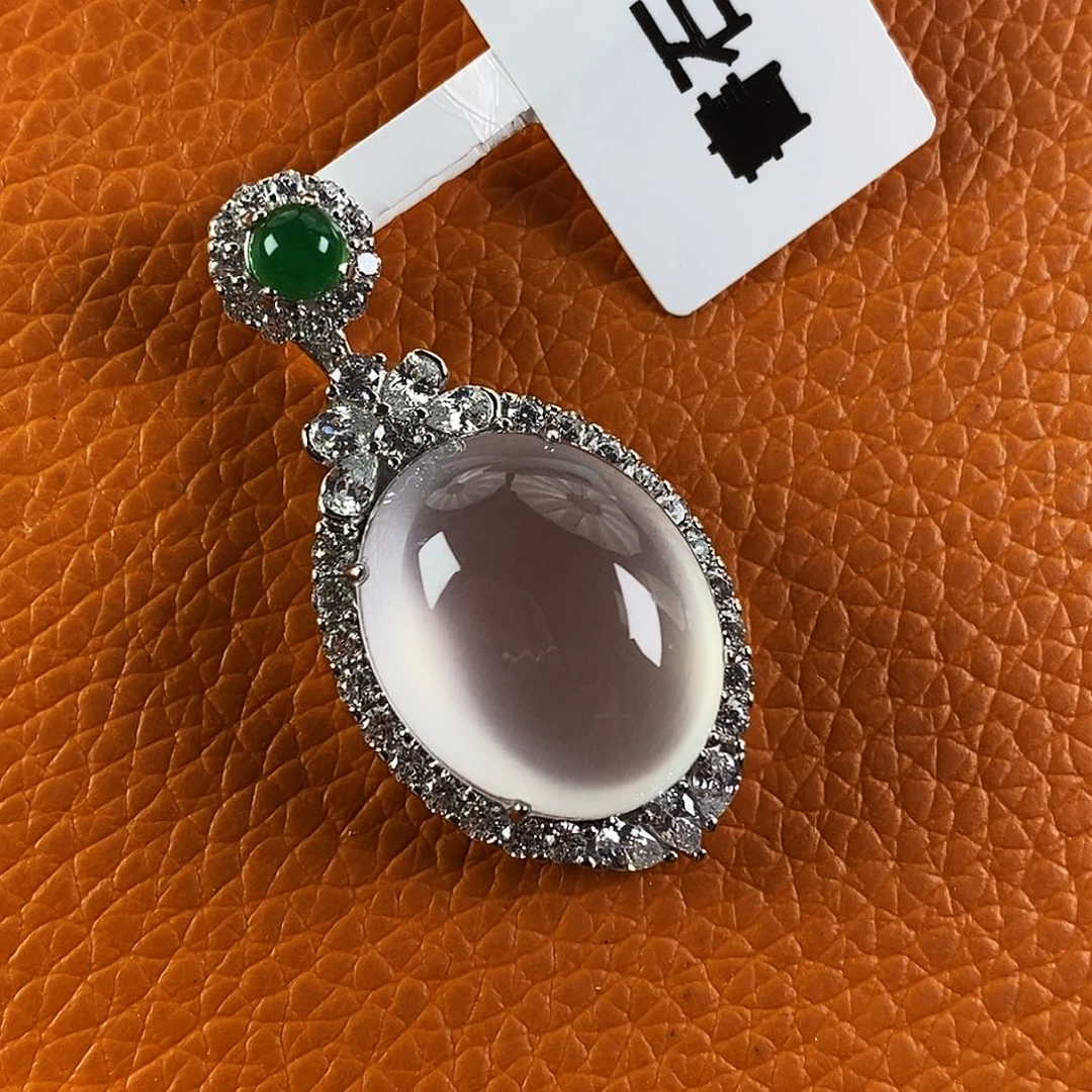 石英质玉银S925镶嵌颈饰