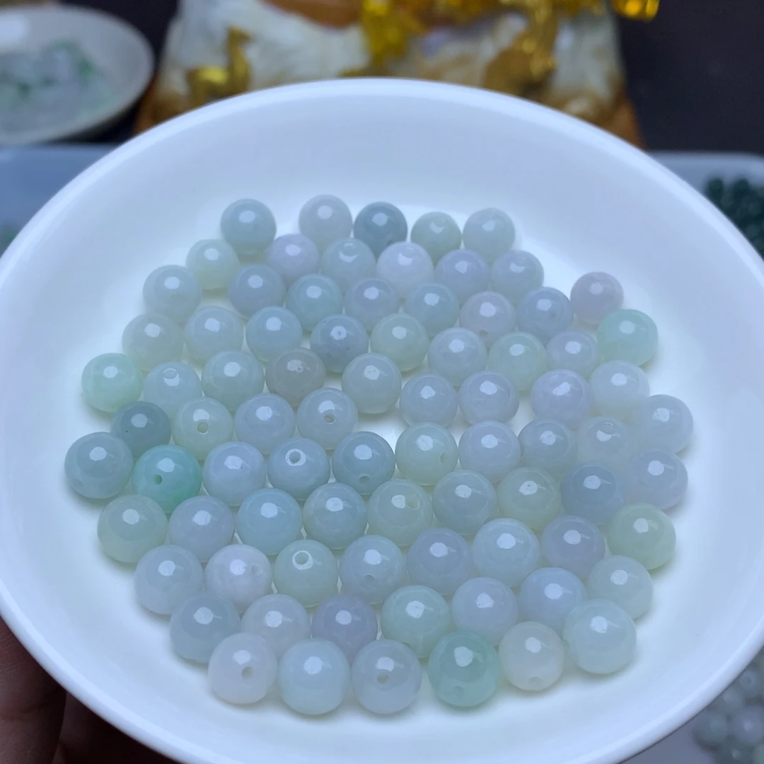 【闪购商品】翡翠手链未镶嵌卡7.6冰晴26个