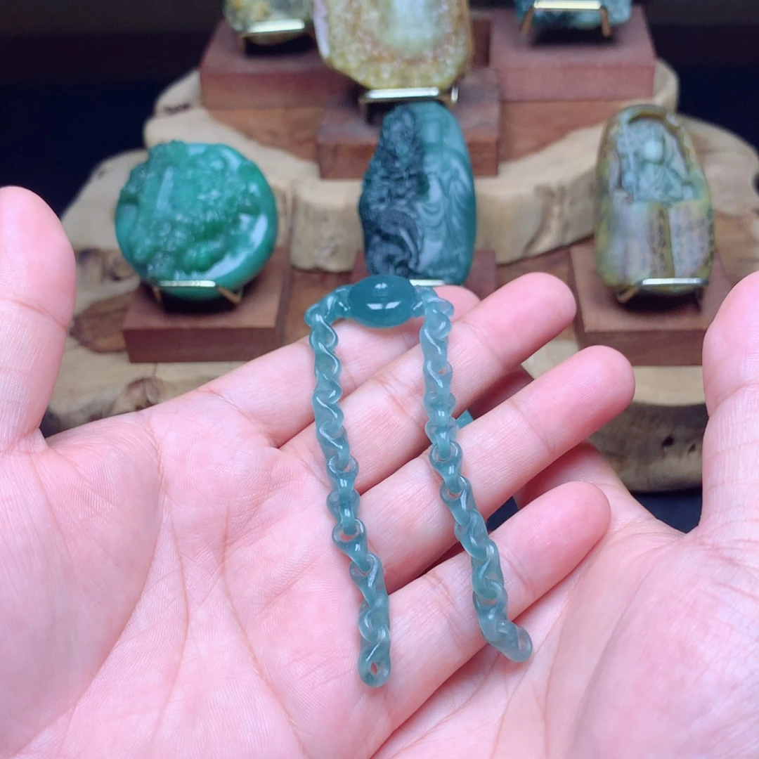 泊***船定制翡翠未镶嵌翡翠