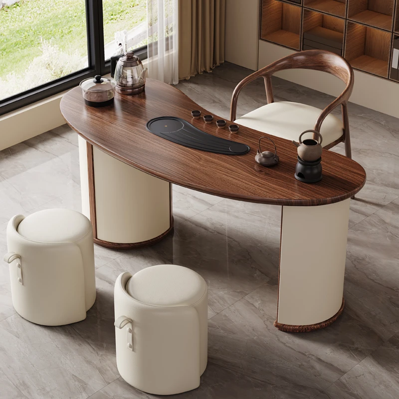 实木茶桌椅组合现代简约小户型家用客厅高端办公室茶台阳台泡茶桌