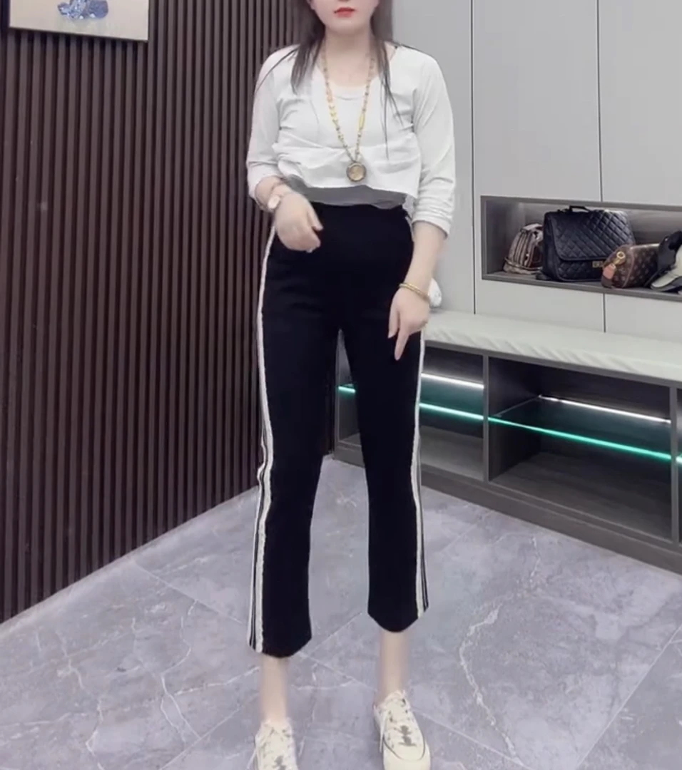 韩版显瘦遮肉洋气蕾丝边小黑裤【好物推荐】