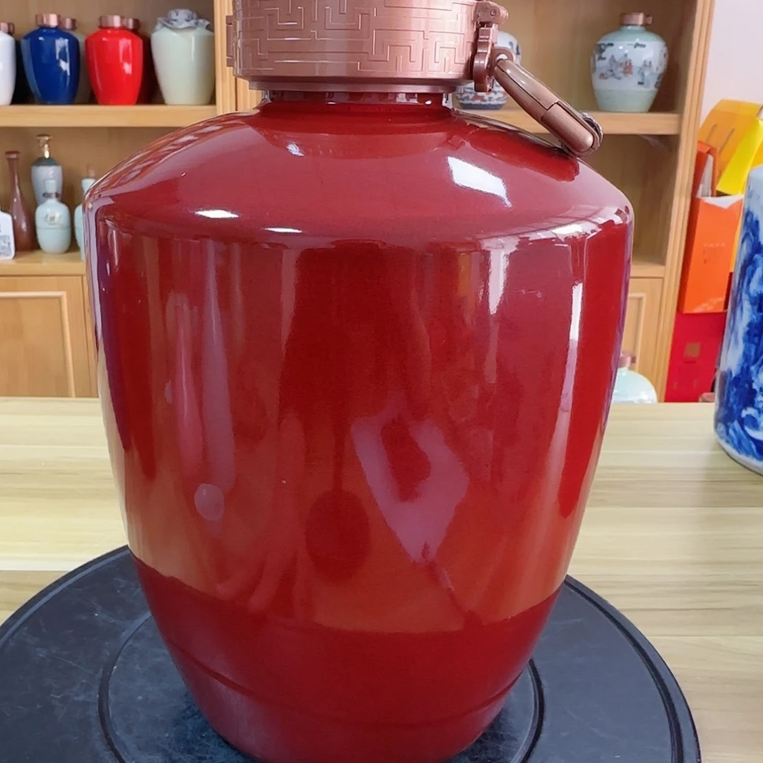 5斤装窑变红酒坛看图