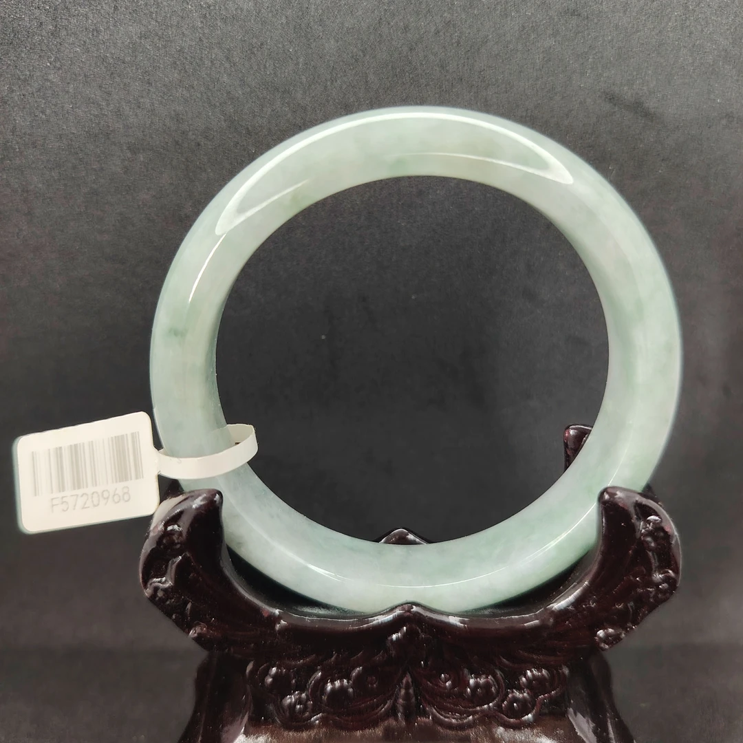 【源馨御翠品牌】天然翡翠女手镯，圈口57-58，飘花，缅甸A级货翡翠