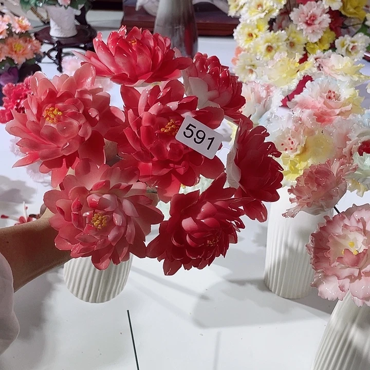 摆件德化工厂陶瓷手工捏花