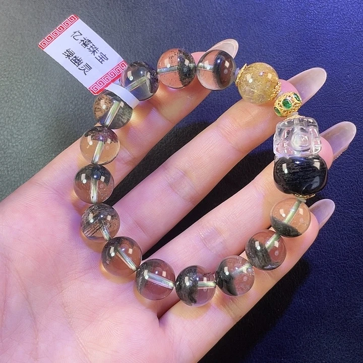 水晶绿幽灵貔貅未镶嵌