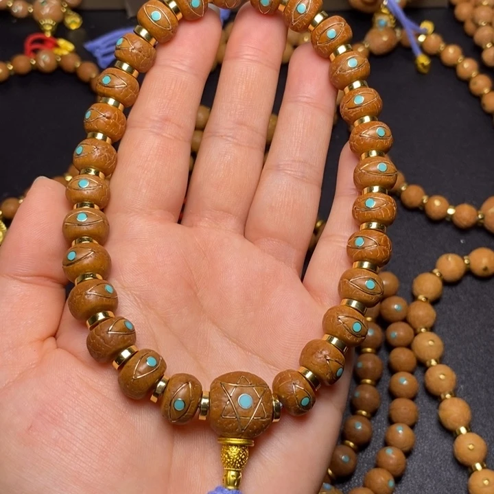 凤眼菩提手串描眼线12+藏切手持