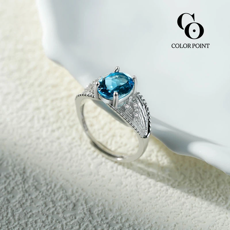 【王室】蓝托帕戒指（天然珠宝多样性发其一）