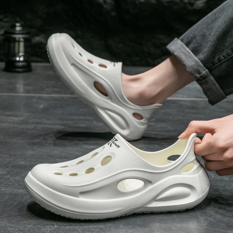 沙滩鞋男士洞洞鞋户外防滑沙滩凉鞋透气时尚百搭夏季新款凉鞋拖鞋