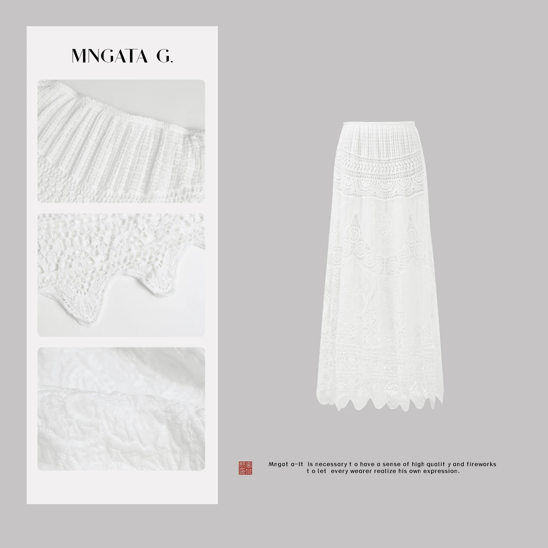 MNGATA G.宫小妍【芭提雅钩花】莱赛尔夏日新中式国风裙子5031789