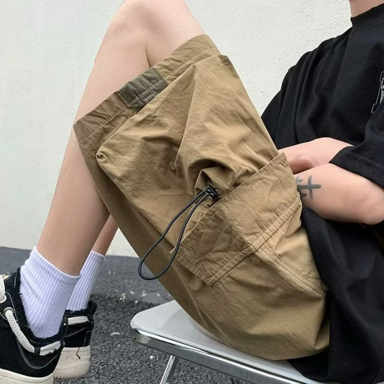 美式机能风工装短裤男装夏季新款薄款设计感宽松五分裤子休闲中裤