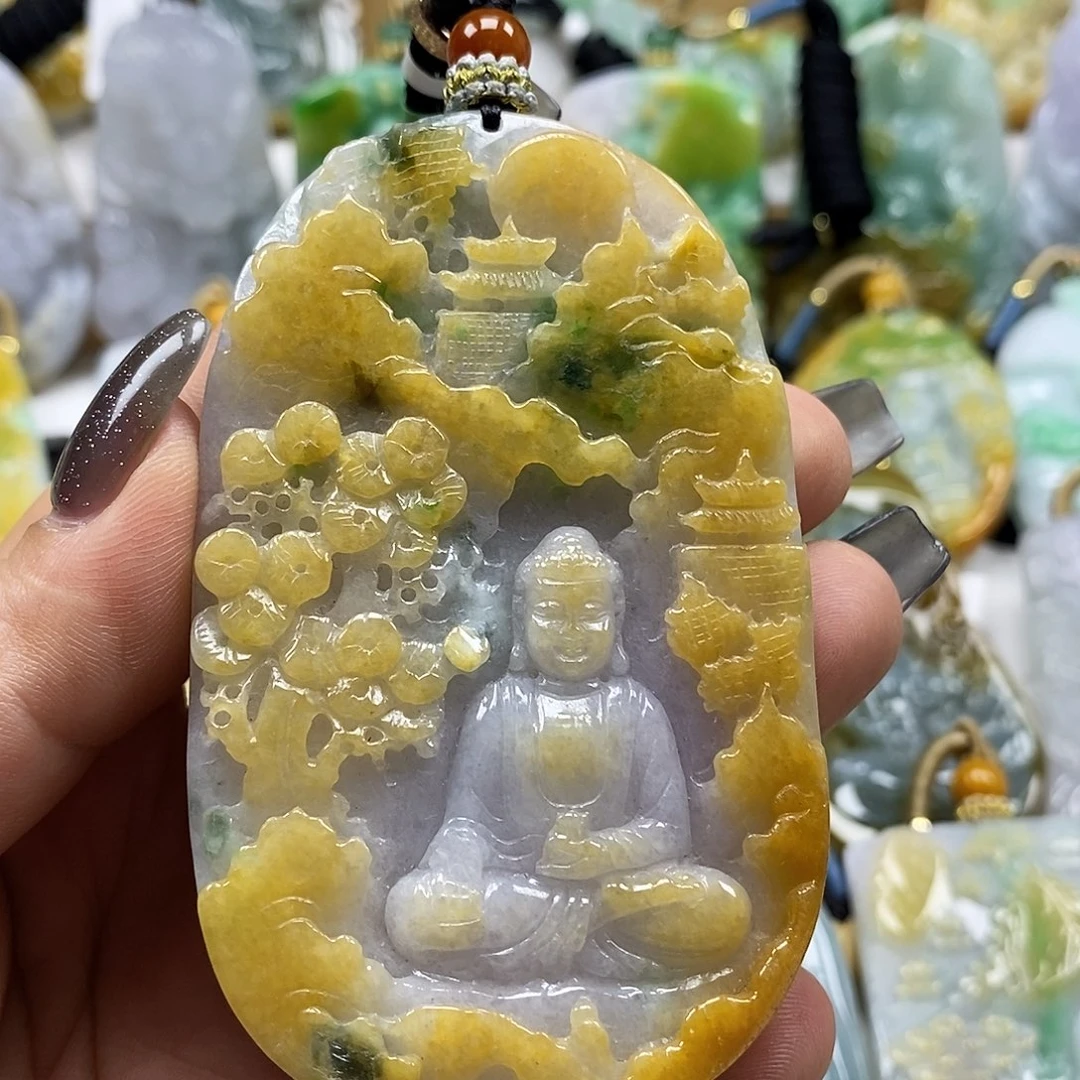 翡翠未镶嵌颈饰天然a货翡翠