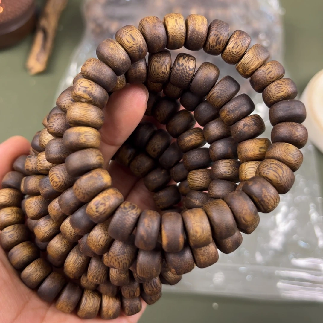 沉香手串张勺子算盘珠卡1.2/13g单圈多样性发一