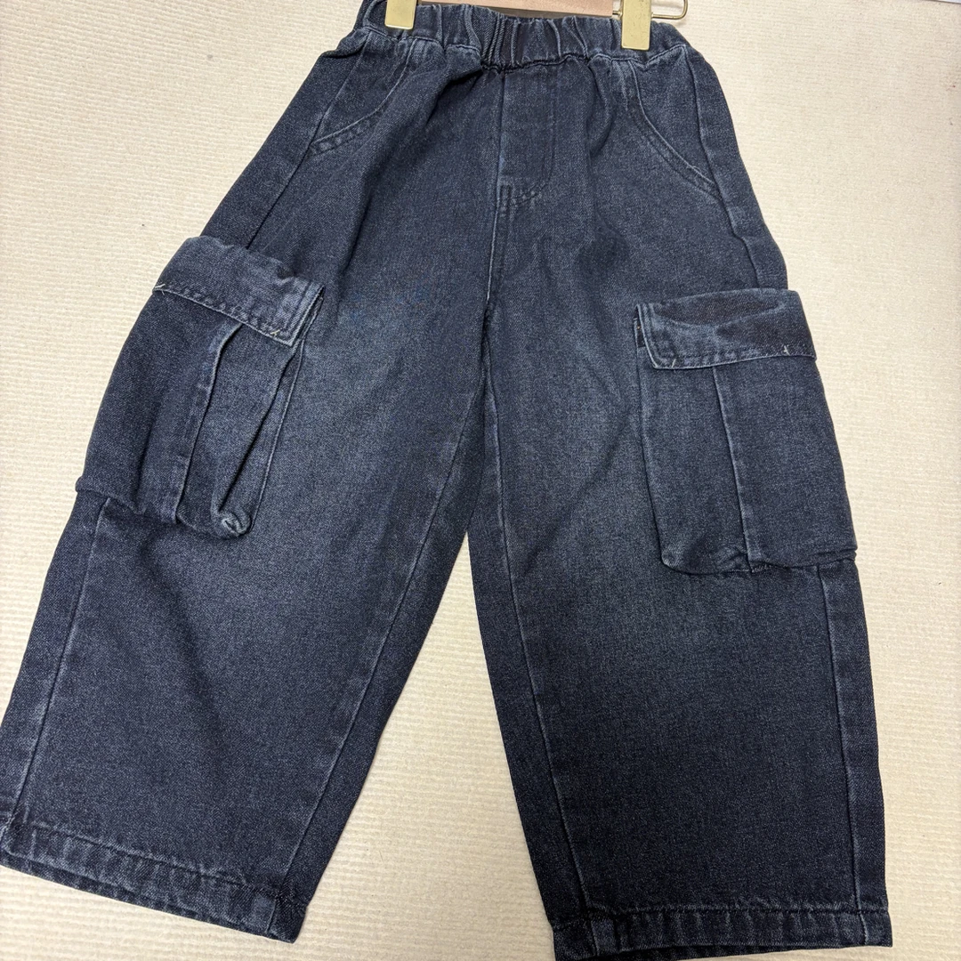 儿童春秋工装口袋直筒裤（微瑕）